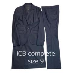 【新品未使用】icb スーツ上下(7号) ★値下げ★ ICB - iCB セットアップ スカートスーツ 長袖 テーラード ひざ丈