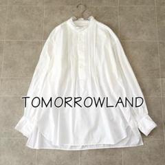 TOMORROWLAND - 新品タグ付✨ tommorow land ブラウス アイボリー レース 麻 ホワイトコンビネーション ブザムブラウス｜トゥモローランド