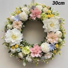 ナチュラルリース＊フラワーリース＊アーティフィシャルフラワー＊玄関リース＊造花