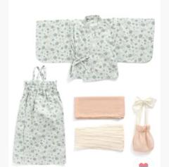 新品未使用après les cours あわいろ花柄浴衣 100