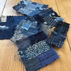 古布　藍染　襤褸　② リメイク　補修　材料　ハンドメイド