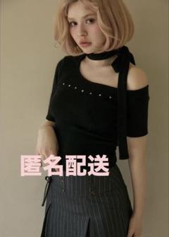 ANDMARY】Nana ribbon oneshoulder tops