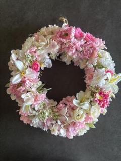 お花いっぱいピンクリース