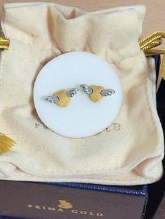 【値段交渉OK】純金　24K ピアス　天使の羽　ハート　プリマゴールド　ピアス 値段交渉OK】純金24K ピアス天使の羽ハートプリマゴールドピアス