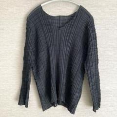 ISSEY MIYAKE イッセイミヤケ　長袖　黒　ブラウス　M