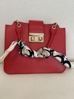 美品　フルラ　FURLA 2way ショルダートートバッグ レッド