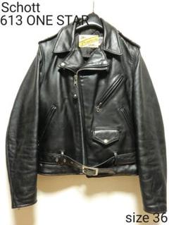 独特な 黒 36 Schott ライダースジャケット 618 - ライダースジャケット
