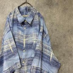 90s vintage 半袖　柄シャツ　メンズ　XXL 古着　個性派