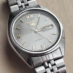 【稼働品】SEIKO ファイブ 6309-8840 シルバーグレー文字盤 自動巻のサムネイル