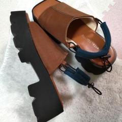 美品 ❀ 厚底 オープントゥ サンダル
