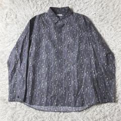 極美品＊ヘラルボニー コットンバンドカラーシャツ ML マルチカラー 長袖 バンドカラーシャツ COOLMAX(R) EcoMade】背ポケット 吸汗速乾