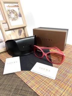 高価値セリー ☆極美品☆LOEWE ロエベ アナグラム ピンク系 サングラス 小物