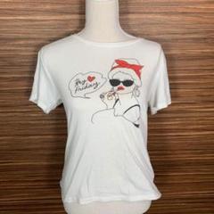 BROWNY ブラウニー️ フリーサイズ 半袖Tシャツ プリント 白 ホワイト