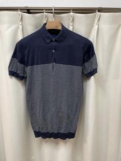 JOHN SMEDLEY ストライプポロシャツ S