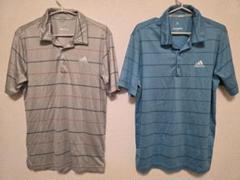 Adidas Golf Polo アディダス ストライプ柄ゴルフポロシャツセット