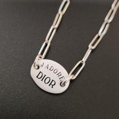 DIOR ディオール ネックレス J'ADORE チャーム ロゴ シルバー DIOR ディオール ネックレス J'ADORE チャーム ロゴ シルバー