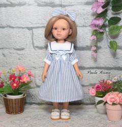 パオラレイナ服⁂パオラドール服❣️ ストライプ＆スクエアカラー