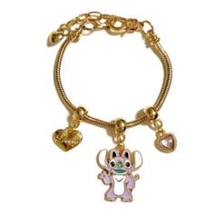 エンジェル スティッチ ブレスレット ハート アクセサリー ディズニー ピンク