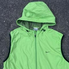 90s NIKE ピンク ナイロンベスト y2k テック系 ストリートシック