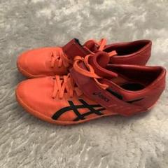 asics 走高跳　スパイクシューズ オレンジ　27センチ
