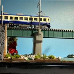 nob_narley様 松本電鉄 奈良井川橋梁 ローカル線 鉄道ジオラマ N