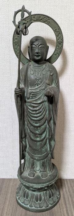 江戸期38センチ　骨董　石彫　お地蔵さん　地蔵菩薩　仏像　神像　石仏　　民間信仰 地蔵菩薩 - 仏像の通販、特注仏像・オリジナル仏像・大型仏像の