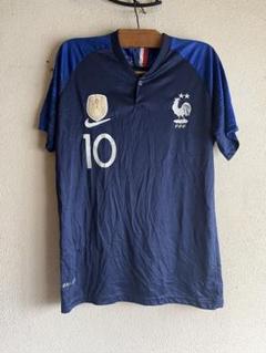 NIKE フランス代表　エムベパ　サッカー　tシャツ　ネイビー　L MBAPPE NIKE フランス代表 エムベパ サッカー tシャツ ネイビー L