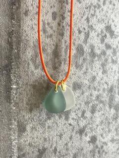 シーグラス　海の煌めきネックレス　ハンドメイド