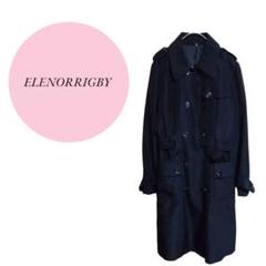 【ELENORRIGBY】アウター♡防寒中綿♡トレンチコート♡ベルト付【9号】黒