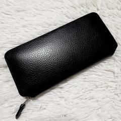 美品 フットザコーチャー ロングジップウォレット ラウンドファスナー 長財布 黒