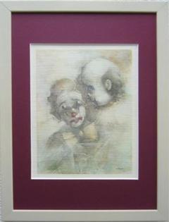 ピエロの絵画、作者名読めず？ ピエロの絵画、作者名読めず？