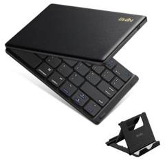 折りたたみ式 157g 軽量 薄型 無線 レザーカバー ワイヤレス キーボード