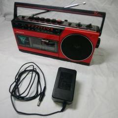 SANYO MR-FF8 昭和レトロ ラジカセ　本体のみ SANYO MR-FF8 ラジカセ カセットデッキ レッド 赤 サンヨー 三洋