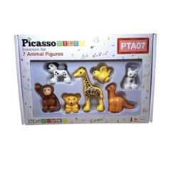 ピカソタイルズ 知育 動物 フィギュア マグネットブロック BPAフリー