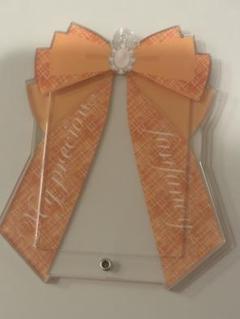 フクヤ 池袋限定 リボン ツイードチェック オレンジ② - メルカリ
