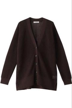 お値下 24SS エブール ebure コットンドライメッシュニットカーディガン お値下 24SS エブール ebure コットンドライメッシュニット