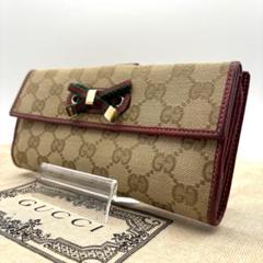 GUCCI グッチ 長財布 美品 プリンシー 二つ折り GGキャンバス