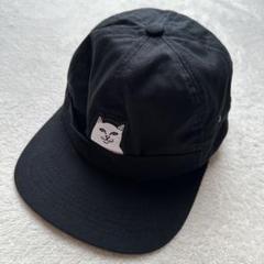 【リップンディップ】ストラップバックキャップ猫　キャップ　黒