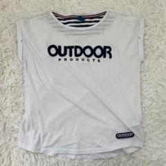 ★OUTDOORアウトドア★スポーツウェア半袖TシャツLL白　ロゴ刺繍　シンプル