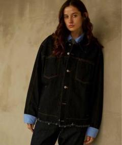 タグ付き新品未使用 soerteダメージデニムカットオフジャケット LBLU 3 Distressed cut-off denim jacket/ダメージデニムカットオフ