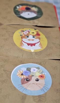 刺繍 素材パッケージ スターターキット 猫 3個セット