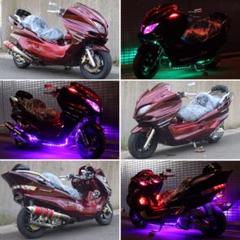 【YAMAHA マジェスティ】ゴリゴリのフルカス!!激目立、レインボーLED!!
