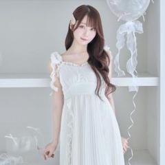 ワンピース RoseMuse frill pleats airy cami o/p pink Rosemuse Frill pleats airy cami op - メルカリ