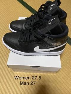 NIKE WMNS AIR JORDAN 1 MID BLACK WHITE