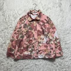 【SALE／10%OFF ピンク 薔薇 花柄 デニムジャケット 派手 メルカリ - 総柄 ジャケット・アウター