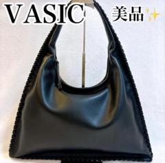 極美品【VASIC】ボンド　バッグ　黒　レザー　シボ革 極美品【VASIC】ボンド バッグ 黒 レザー シボ革 バッグ
