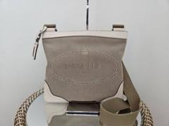 【美品】PRADALOGO JACQUARDショルダーバッグ