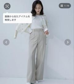 【新品・タグ付き】【半額以下】anuans ツイードピンタックパンツ 即納！最大半額！】 anuans）ツイードピンタックパンツ パンツ