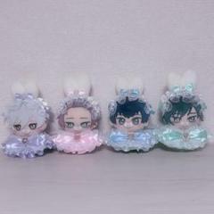 ぬい服 うさみみ ヘッドドレス サテンレース パステル グリーン