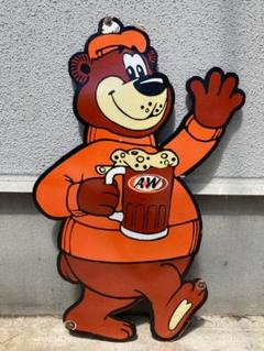 ビンテージ 大型 看板 A&W Root Beer 76cm アメリカンダイナー